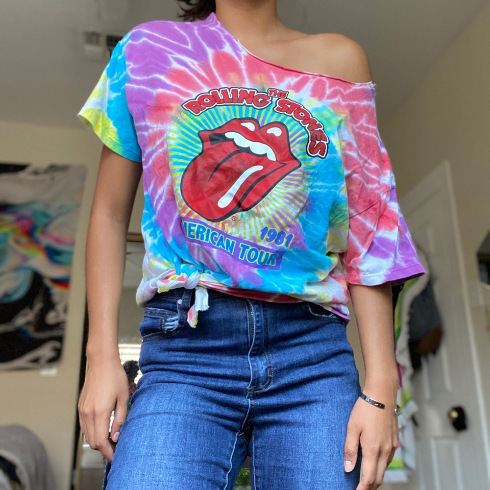 Tie Dye Rolling Stones Shirt